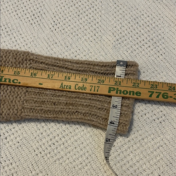 KENJI Anthropologie Women’s Slouchy Cozy V-Neck Sweater in Classic Tan Large - Picture 12 of 14